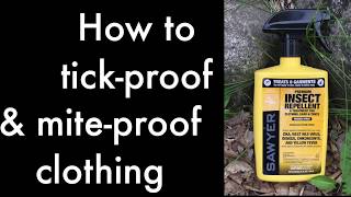 How to tickproof clothes with permethrin spray [upl. by Handler]