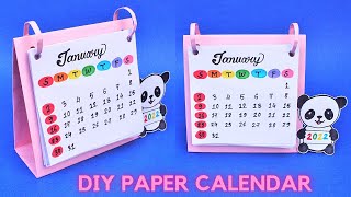 How to make Happy New Year 2022 CalendarDIY Paper CalendarCute Paper Calendar 2022 [upl. by Haroved952]