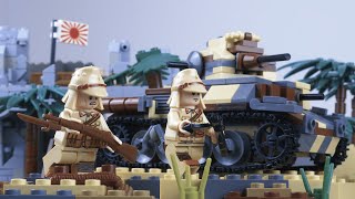 Lego War in the Pacific  Peleliu Airfield  WW2 stop motion [upl. by Nyleek]