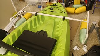 LIFETIME Kokanee Envoy Kayak Christmas 2023 DIY Fishing Outriggers Installs [upl. by Anoblav966]