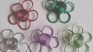 DIY Como hacer una flor con alambre Flower wire [upl. by Col]