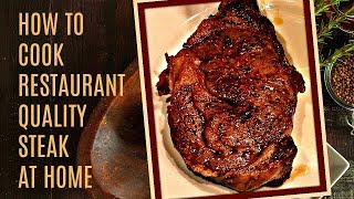 How To Cook A Perfect Steak  In The Oven And Pan Seared On The Stove  Easy to Make Recipe [upl. by Teevens]