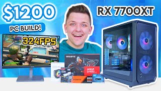 Best VALUE 1200 Gaming PC Build 👑 1440p Build Guide w Benchmarks [upl. by Aicelav235]