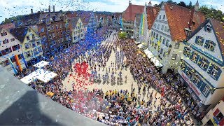 Biberacher Schützenfest 2018  Marktplatz Abnahme Antrommeln [upl. by Anina]