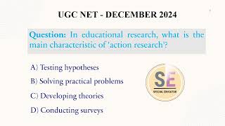 UGC NET 2024 Action Research in Education Practical ProblemSolving [upl. by Lubbi]