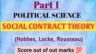 Social Contract Theory Theories of origin of state Political Science Part 1 [upl. by Sadira]