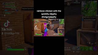 Rainbow Chicken with the shotgun pippity fortnite clips funny viral lol foryou fyp subscribe [upl. by Ellehcsar]