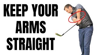 This Drill Keeps Your Arms Straight in the Golf Swing [upl. by Dauf]