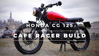 CAFE RACER Timelapse build  Honda CG 125 Brat style [upl. by Nabal]