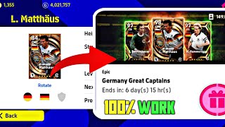 How To Get 100 Rated LMatthaus Epic Germany Great Captains in eFootball 2023100 Work [upl. by Yeldar776]