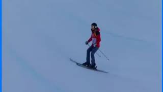 OLYMPICS 2018 Hungary Skier Goes Down Halfpipe with NO Tricks [upl. by Pinter]