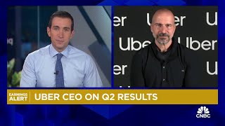 Uber CEO Dara Khosrowshahi on Q2 results Company is really hitting on all cylinders [upl. by Zealand97]