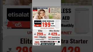 Home wifi connection in UAE  Best internet plan for labour camps and shops etisalat wireless [upl. by Saihttam]