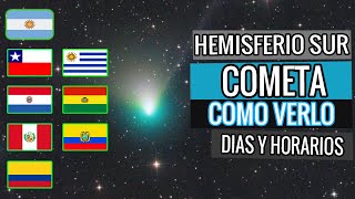 COMO VER AL COMETA C2022 E3 ZTF HEMISFERIO SUR ARGENTINA CHILE PERU COLOMBIA BOLIVIA URUGUAY [upl. by Neddie]