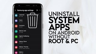 How to Uninstall System Apps Bloatware on Android Without Root and PC [upl. by Va]