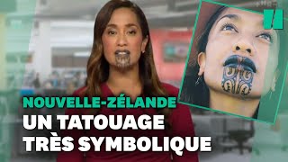 Cette néozélandaise est la 1ère à présenter le JT avec un tatouage traditionnel maori [upl. by Hermione]