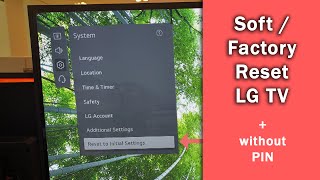 LG Smart TV How to Factory Reset LG TVs  Reset PIN  Reset to initial settings [upl. by Laamaj486]