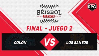 Béisbol Mayor 2023  Colón vs Los Santos J2 Serie Final [upl. by Ahsenrat269]