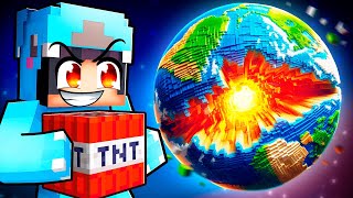 Destroying the Earth in 0054 Seconds Minecraft [upl. by Stroud989]