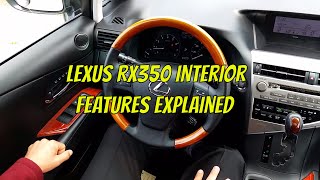 2010 Lexus RX 350 Interior Features Explained [upl. by Millhon]