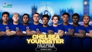 Chelsea Facepack Vol2 Youngster Efootball Pes 2021amp Footballlife 2024 SIDERampCPK PC [upl. by Dalli]