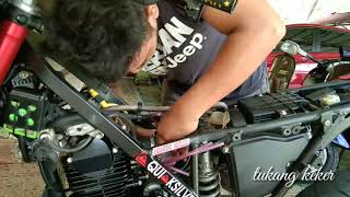 Sensasi Karburator PWK 28 KX 85 dimotor Dtracker 150 CC [upl. by Odnalref]