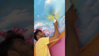 Sky celing desigin painting wallpainting homedecor [upl. by Yelwar]