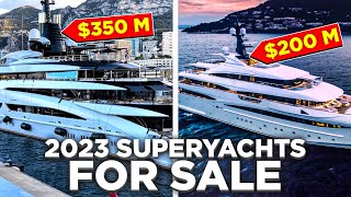 RIDICULOUS Expensive Superyachts For Sale  2023 Update [upl. by Arraeit]