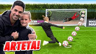 MIKEL ARTETA TRAINED ME TO BECOME A PRO  PRIVATE SHOOTING MASTERCLASS [upl. by Prent841]