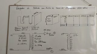 Confecciona tu propio Cargador de batería con transformador de microondas [upl. by Kenna]