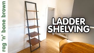 How To Make A Ladder Style Mid Century Shelving Unit [upl. by Erfert]