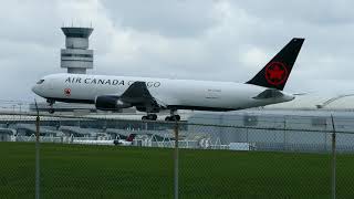 Air Canada Cargo Boeing 767300F CGXHM Landing RWY 24R TORONTO PEARSON [upl. by Iahs]