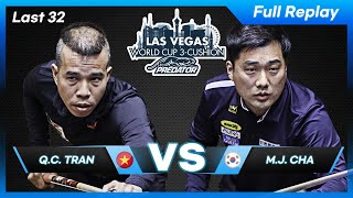 Last 32  Quyet Chien TRAN vs Myeong Jong CHA Las Vegas World Cup 3Cushion 2022 [upl. by Hars355]