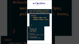 Use of Checkbox html and css 😜 html html5 css css3 javascript programming [upl. by Richma]