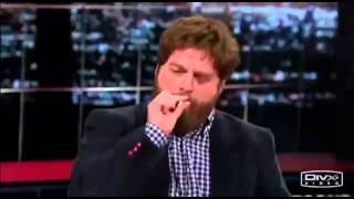 Zach Galifianakis smokes weed on TV THUGLIFE version [upl. by Ciel619]