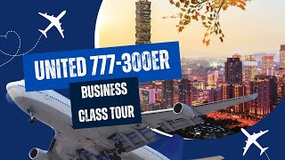 United Airlines 777300ER Business Class Flight  SFO to TPE [upl. by Aenet]