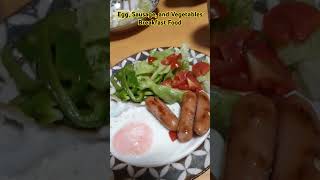 Egg Sausage and Vegetables Breakfast Food shorts breakfast [upl. by Yursa]