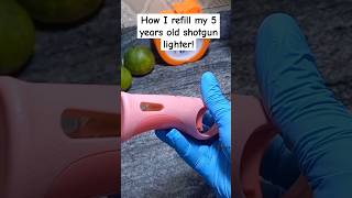 How I refill my 5 year old shotgun lighter Please subscribe before leaving shorts short reels [upl. by Ivar]