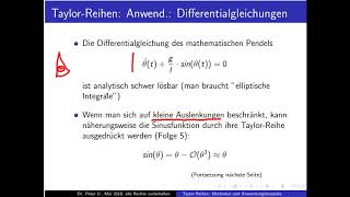 TaylorReihen Teil 17 Anwendungen Differentialgleichungen [upl. by Audwen53]