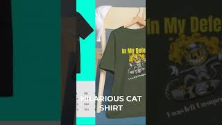 Funny Cartoon Cat Unisex Tee Humor Sarcastic Cat Shirt Retro toon comedy present His or Her T [upl. by Boylston]