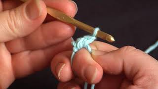 How to Crochet Magic Circle or Magic Ring Left Handed [upl. by Dajma]