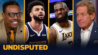 Lakers avoid sweep vs Nuggets LeBron amp AD dominate Murray questionable for GM 5  NBA  UNDISPUTED [upl. by Valda]