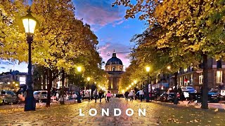 London Kensington Walking Tour  Residential London after Sunset  London Walk 4K [upl. by Jourdain]