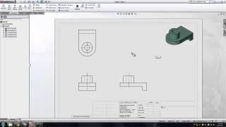 Solidworks Creating Orthographic Drawings [upl. by Ydnyc]