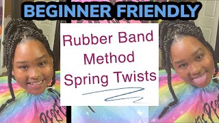 How To Get Perfect SPRING TWISTS  Rubber Band Method  Simple for Beginners Toni Tone Toni [upl. by Tennies]