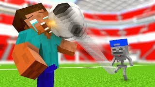 Monster School  FOOTBALL CHALLENGE  Minecraft Animation [upl. by Rubetta]