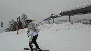 Our team member Ana significantly improved her skiing technique at the Kronplatz ski resort [upl. by Nosiddam]