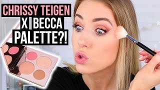 CHRISSY TEIGEN x BECCA PALETTE Worth the HYPE  First Impression Friday [upl. by Veejar]