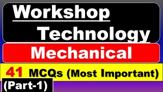 Workshop technology MCQ questions with answers  Workshop technology Objective questions and answers [upl. by Terag218]