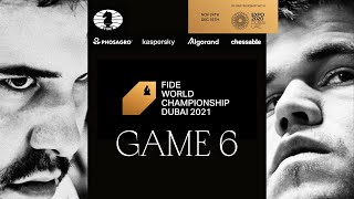 FIDE World Championship Match  GAME 6  CarlsenNepomniachtchi [upl. by Ahsotan408]